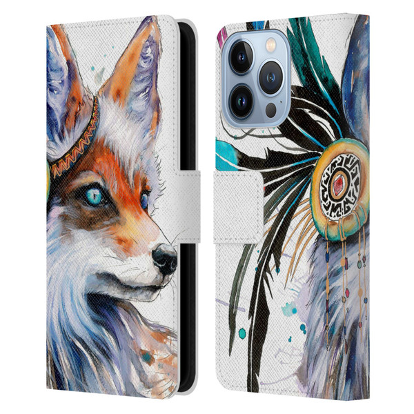 Pixie Cold Animals Fox Leather Book Wallet Case Cover For Apple iPhone 13 Pro