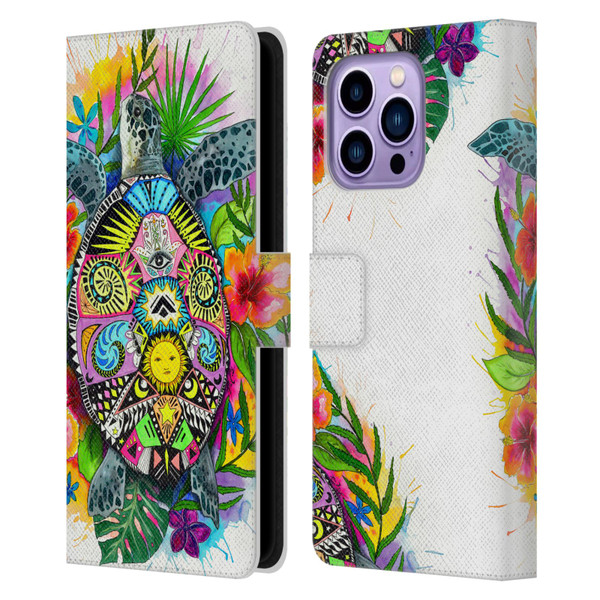 Pixie Cold Animals Turtle Life Leather Book Wallet Case Cover For Apple iPhone 14 Pro Max