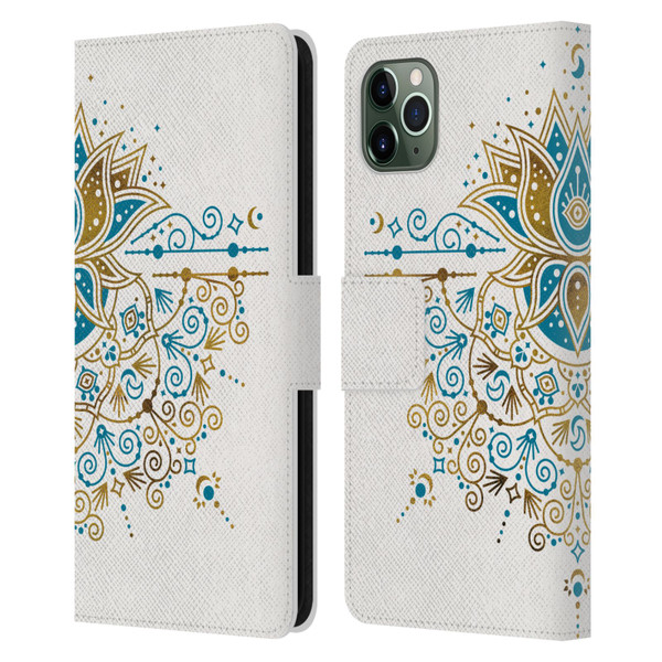 Cat Coquillette Patterns 6 Lotus Bloom Mandala 4 Leather Book Wallet Case Cover For Apple iPhone 11 Pro Max