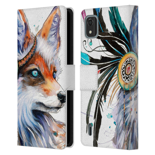 Pixie Cold Animals Fox Leather Book Wallet Case Cover For Nokia C2 2nd Edition