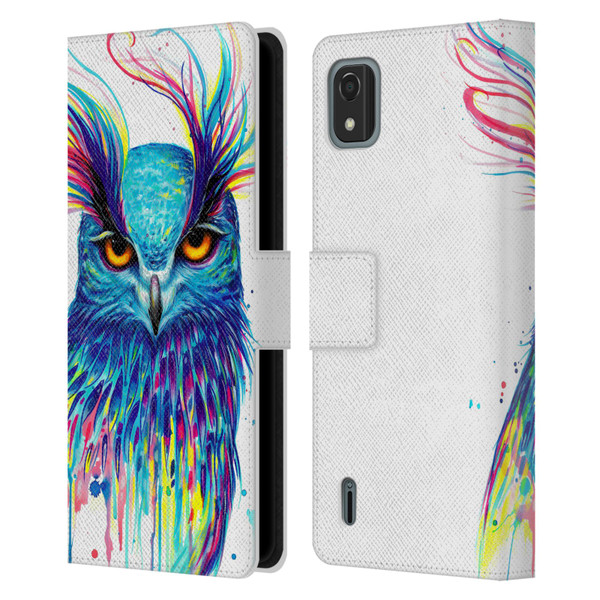 Pixie Cold Animals Into The Blue Leather Book Wallet Case Cover For Nokia C2 2nd Edition