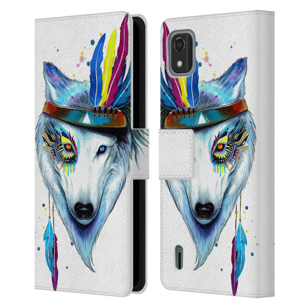 Pixie Cold Animals Warrior Leather Book Wallet Case Cover For Nokia C2 2nd Edition