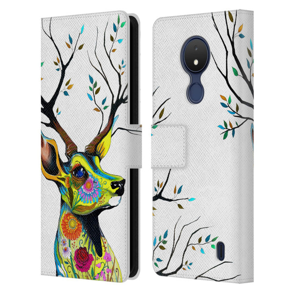 Pixie Cold Animals King Of The Forest Leather Book Wallet Case Cover For Nokia C21