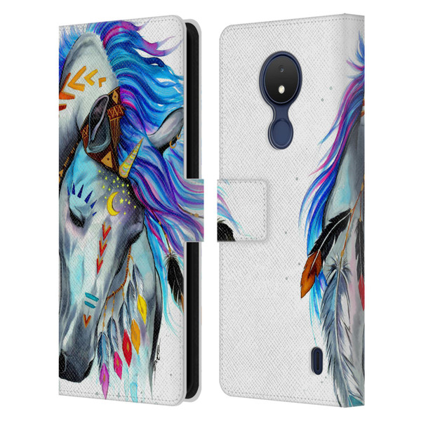 Pixie Cold Animals Spirit Leather Book Wallet Case Cover For Nokia C21