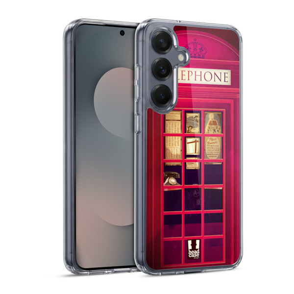 Head Case Designs Telephone Box K2 Soft Gel Case for Samsung Galaxy S25 & MagSafe