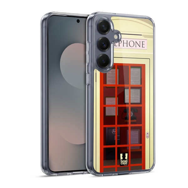 Head Case Designs Telephone Box K3 Soft Gel Case for Samsung Galaxy S25 & MagSafe