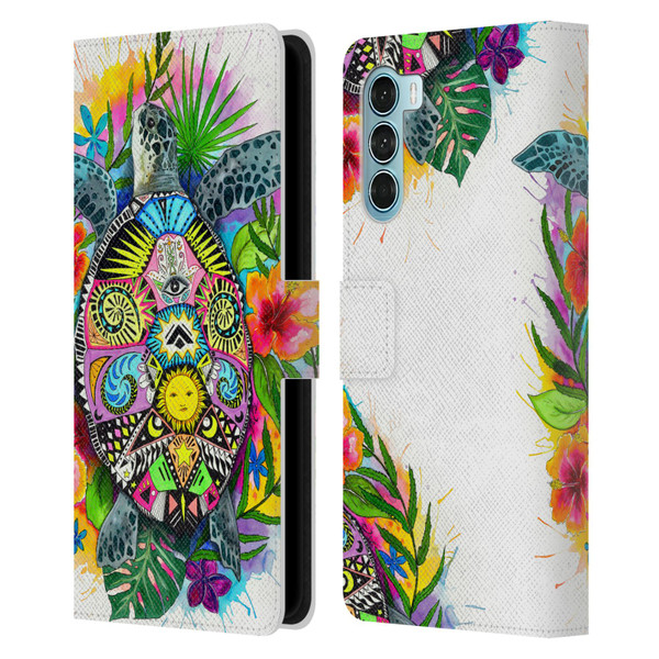 Pixie Cold Animals Turtle Life Leather Book Wallet Case Cover For Motorola Edge S30 / Moto G200 5G