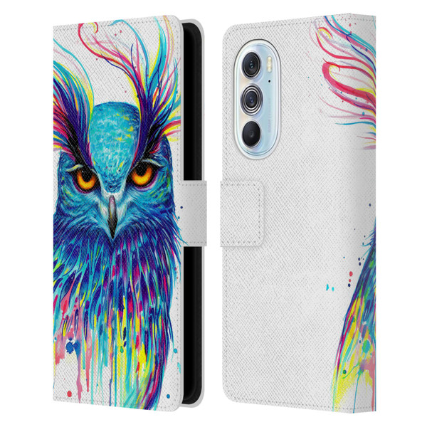 Pixie Cold Animals Into The Blue Leather Book Wallet Case Cover For Motorola Edge X30