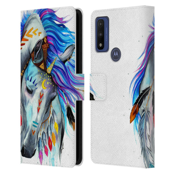 Pixie Cold Animals Spirit Leather Book Wallet Case Cover For Motorola G Pure