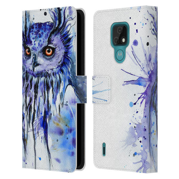 Pixie Cold Animals Secrets Leather Book Wallet Case Cover For Motorola Moto E7