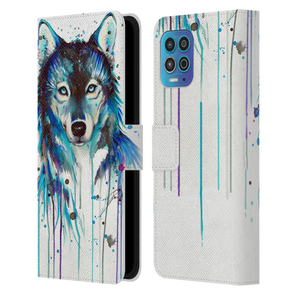 Pixie Cold Animals Ice Wolf Leather Book Wallet Case Cover For Motorola Moto G100