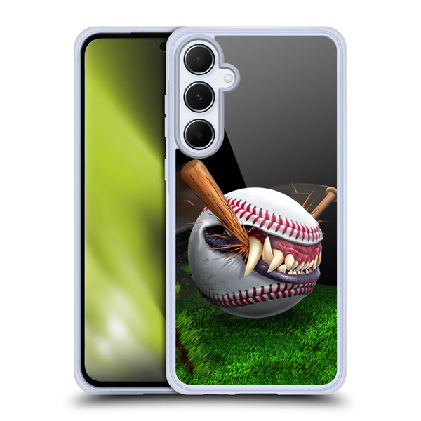 Tom Wood Monsters Baseball Soft Gel Case for Samsung Galaxy A55 5G