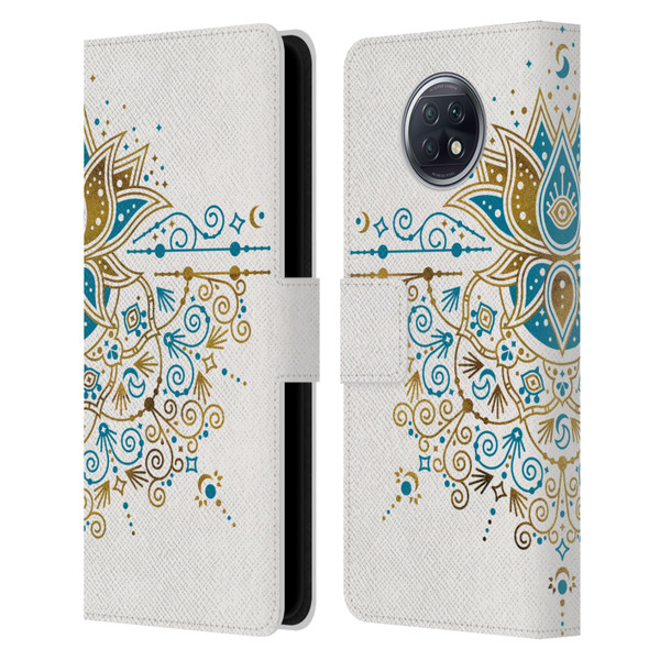 Cat Coquillette Patterns 6 Lotus Bloom Mandala 4 Leather Book Wallet Case Cover For Xiaomi Redmi Note 9T 5G