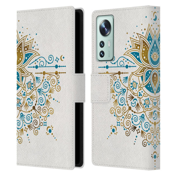 Cat Coquillette Patterns 6 Lotus Bloom Mandala 4 Leather Book Wallet Case Cover For Xiaomi 12