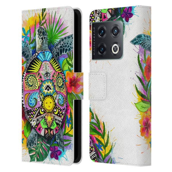 Pixie Cold Animals Turtle Life Leather Book Wallet Case Cover For OnePlus 10 Pro