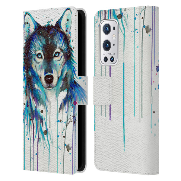 Pixie Cold Animals Ice Wolf Leather Book Wallet Case Cover For OnePlus 9 Pro