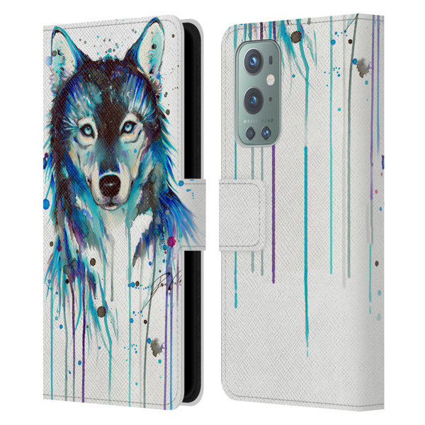Pixie Cold Animals Ice Wolf Leather Book Wallet Case Cover For OnePlus 9