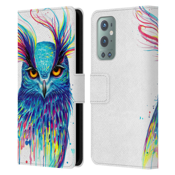 Pixie Cold Animals Into The Blue Leather Book Wallet Case Cover For OnePlus 9