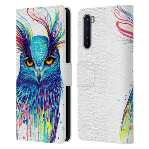 Pixie Cold Animals Into The Blue Leather Book Wallet Case Cover For OnePlus Nord 5G