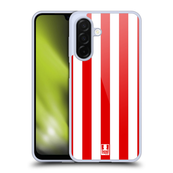 Head Case Designs Vertical Stripes Cherry Red Soft Gel Case for Samsung Galaxy A26 5G