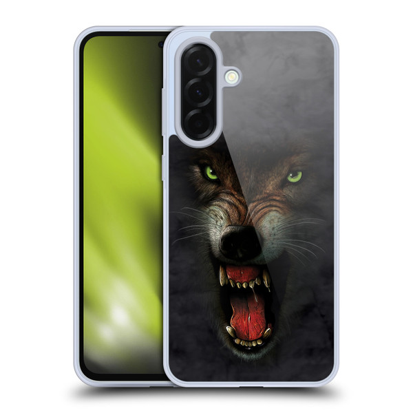 Vincent Hie Big Face Animals Wolf Soft Gel Case for Samsung Galaxy A36 5G