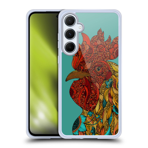 Valentina Birds Rooster Soft Gel Case for Samsung Galaxy A55 5G
