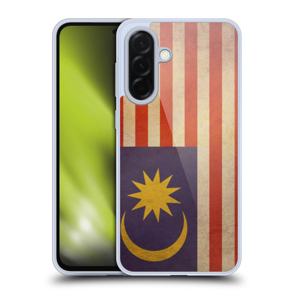 Head Case Designs Vintage Flags Set 5 Malaya Malayan Soft Gel Case for Samsung Galaxy A36 5G