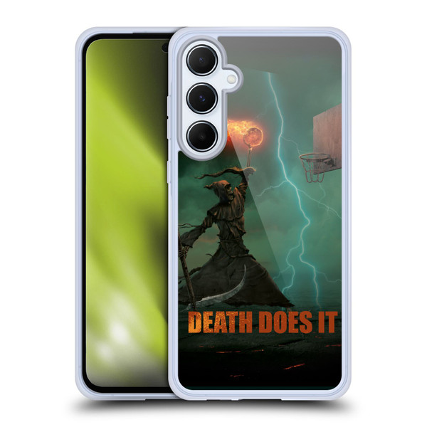 Vincent Hie Skulls Death Does It Soft Gel Case for Samsung Galaxy A55 5G