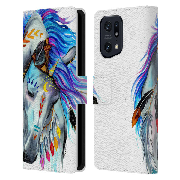 Pixie Cold Animals Spirit Leather Book Wallet Case Cover For OPPO Find X5 Pro