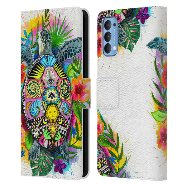 Pixie Cold Animals Turtle Life Leather Book Wallet Case Cover For OPPO Reno 4 5G