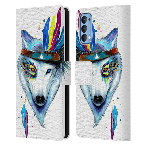 Pixie Cold Animals Warrior Leather Book Wallet Case Cover For OPPO Reno 4 5G