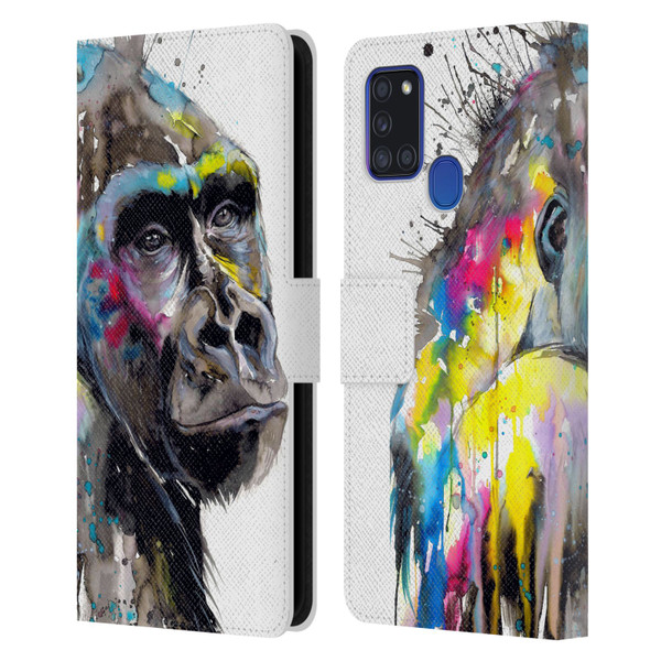 Pixie Cold Animals I See The Future Leather Book Wallet Case Cover For Samsung Galaxy A21s (2020)