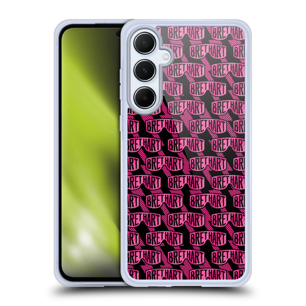 WWE Bret Hart Pattern Soft Gel Case for Samsung Galaxy A55 5G