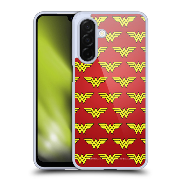 Wonder Woman DC Comics Logos Pattern Soft Gel Case for Samsung Galaxy A26 5G