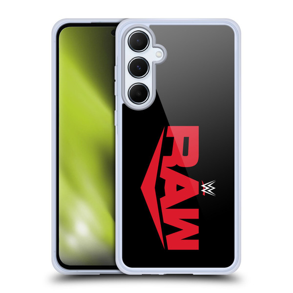 WWE TV Program Logo Raw Soft Gel Case for Samsung Galaxy A55 5G