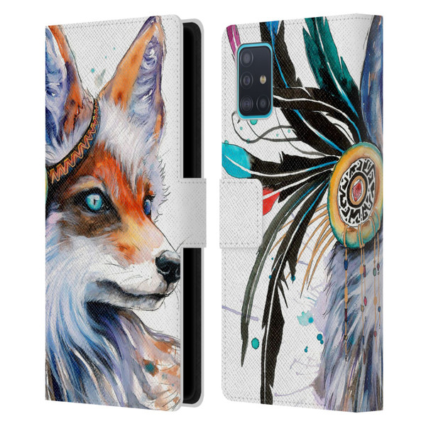 Pixie Cold Animals Fox Leather Book Wallet Case Cover For Samsung Galaxy A51 (2019)