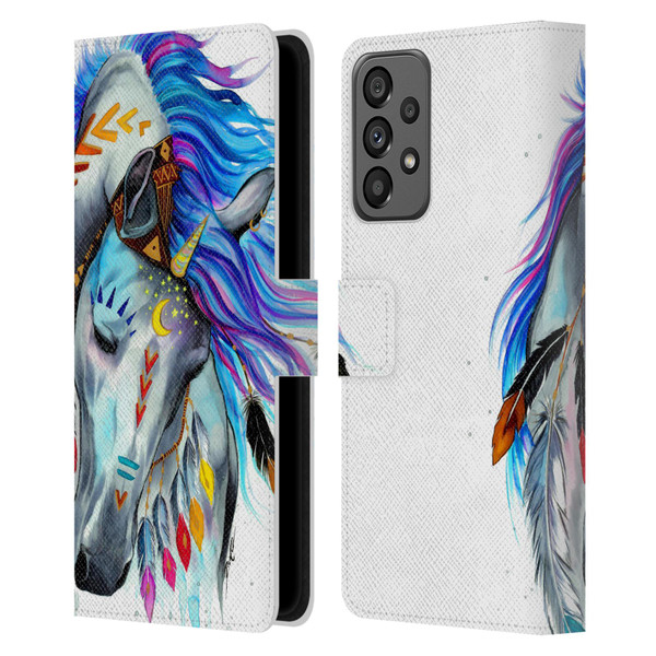 Pixie Cold Animals Spirit Leather Book Wallet Case Cover For Samsung Galaxy A73 5G (2022)