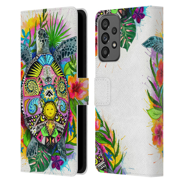 Pixie Cold Animals Turtle Life Leather Book Wallet Case Cover For Samsung Galaxy A73 5G (2022)