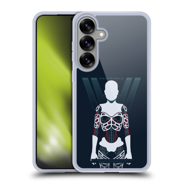 Westworld Graphics Human Host Soft Gel Case for Samsung Galaxy S25+ & MagSafe