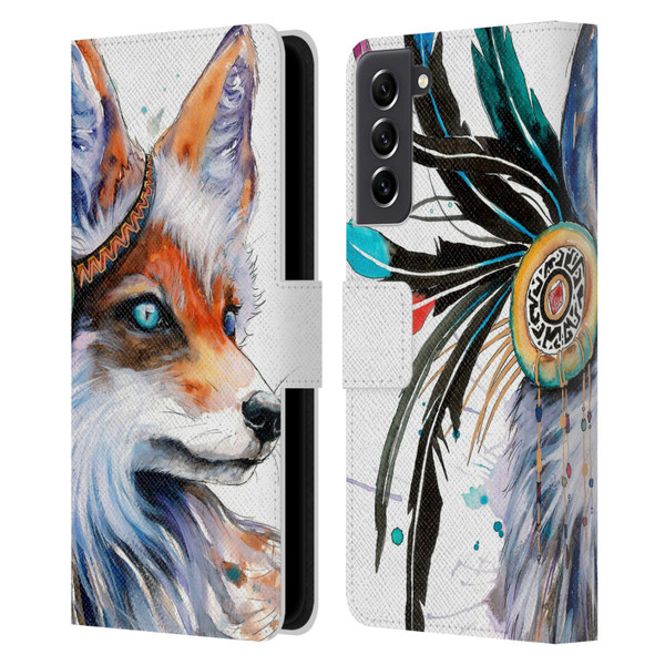 Pixie Cold Animals Fox Leather Book Wallet Case Cover For Samsung Galaxy S21 FE 5G
