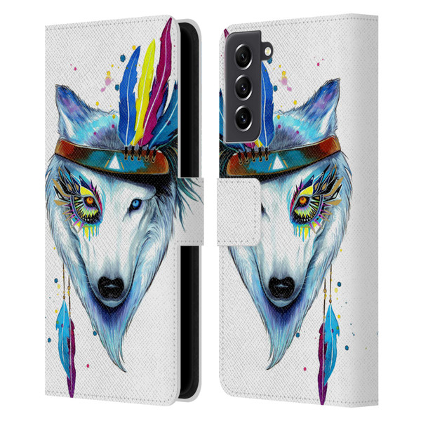 Pixie Cold Animals Warrior Leather Book Wallet Case Cover For Samsung Galaxy S21 FE 5G