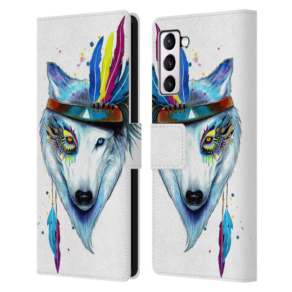 Pixie Cold Animals Warrior Leather Book Wallet Case Cover For Samsung Galaxy S21+ 5G