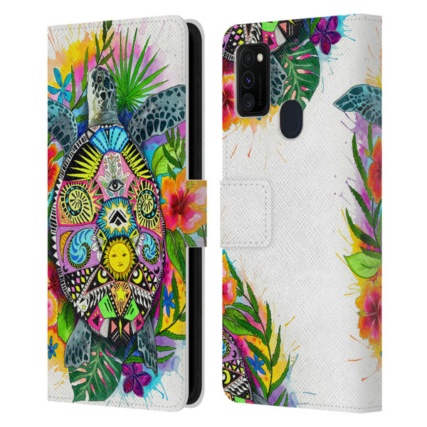 Pixie Cold Animals Turtle Life Leather Book Wallet Case Cover For Samsung Galaxy M30s (2019)/M21 (2020)