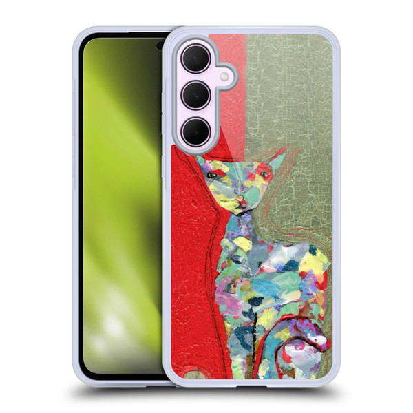 Wyanne Cat Three Cent Attitude Soft Gel Case for Samsung Galaxy A35 5G