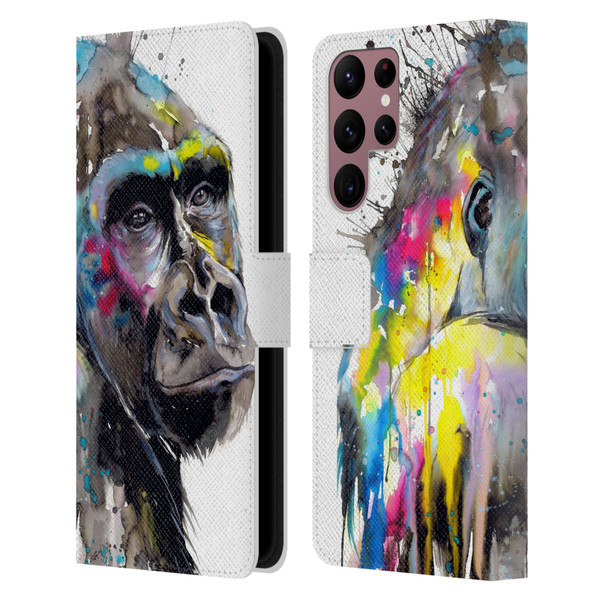 Pixie Cold Animals I See The Future Leather Book Wallet Case Cover For Samsung Galaxy S22 Ultra 5G