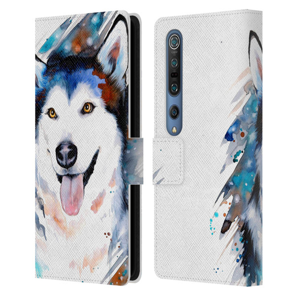 Pixie Cold Animals Husky Leather Book Wallet Case Cover For Xiaomi Mi 10 5G / Mi 10 Pro 5G