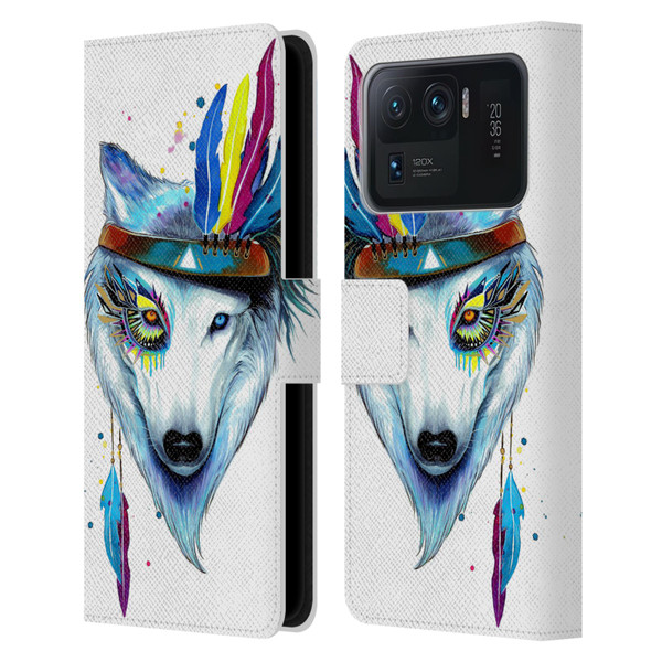 Pixie Cold Animals Warrior Leather Book Wallet Case Cover For Xiaomi Mi 11 Ultra