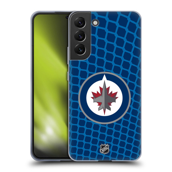 NHL Winnipeg Jets Net Pattern Soft Gel Case for Samsung Galaxy S22+ 5G & MagSafe