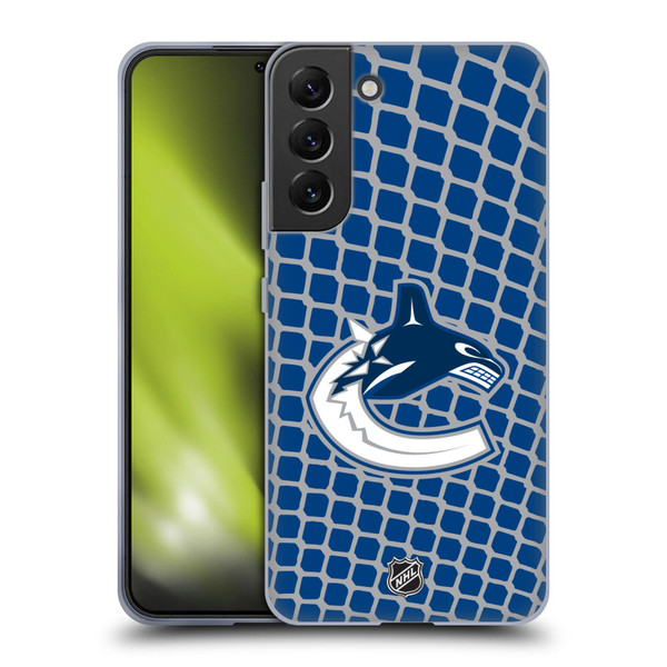 NHL Vancouver Canucks Net Pattern Soft Gel Case for Samsung Galaxy S22+ 5G & MagSafe