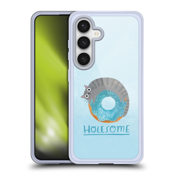 Planet Cat Puns Holesome Soft Gel Case for Samsung Galaxy S24 5G & MagSafe